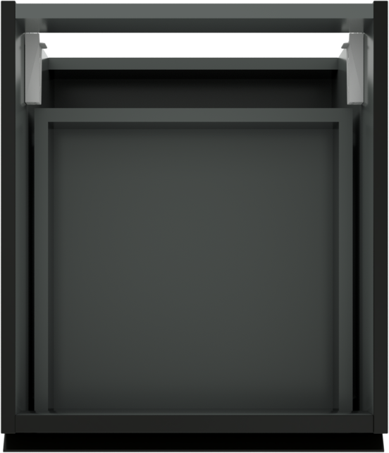 Linie Lado meuble sous-vasque suspendu 40 x 46 cm noir mat 2 tiroirs