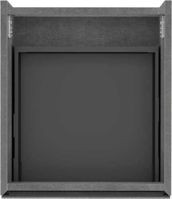 Storke Edge hängender Waschbeckenunterschrank: 45 x 52 cm, Beton dunkelgrau, 1 Schublade