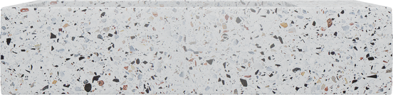 Balmani Mood Handwaschbecken: 45 x 20 cm, Bianco Nero Terrazzo