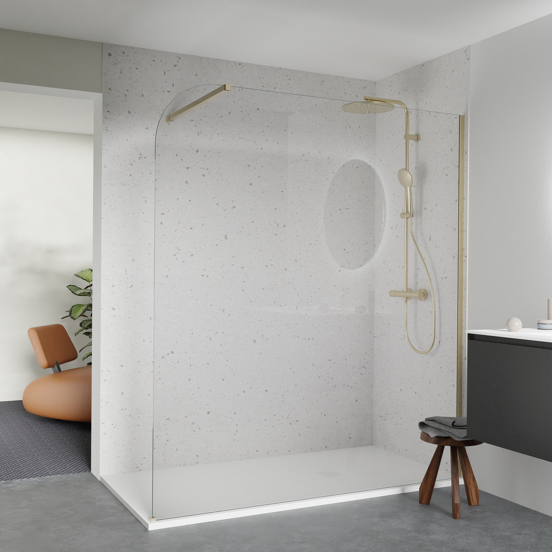 Balmani Impress receveur de douche 180 x 90 cm composite blanc structure rock