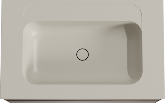 Balmani Mitra meuble salle de bains suspendu 90 x 55 cm noyer américain avec Tablo Strada plan simple en marbre composite soie grise