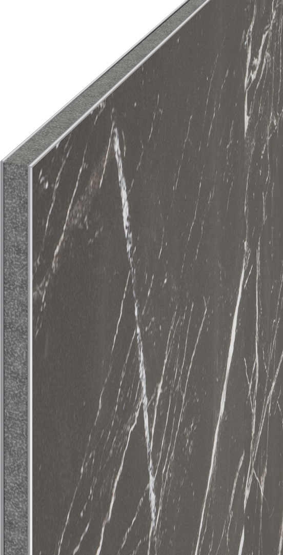 Luca Varess Artdeco revêtement mural de douche 120 x 244 cm alu-composite aspect marbre noir
