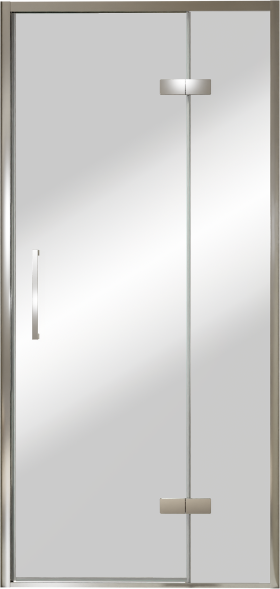 Balmani Senses Design porte pivotante à droite 100 cm x 210 cm verre Miroir Reflex, Profil chrome, coating inclus