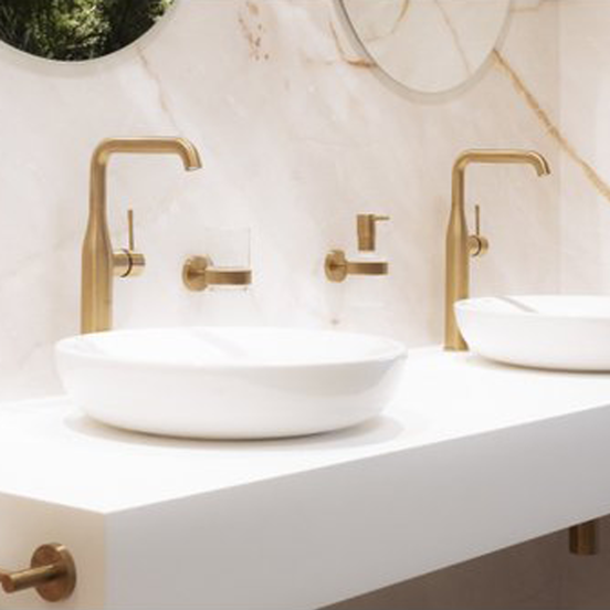 Grohe Essence XL-size mitigeur lavabo haut  Brushed Cool Sunrise