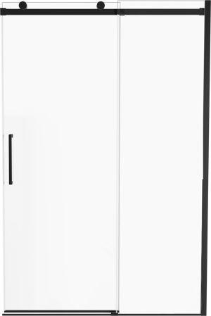 Luca Varess Boltano douche schuifdeur 130 cm x 200 cm Helder glas mat zwart profiel