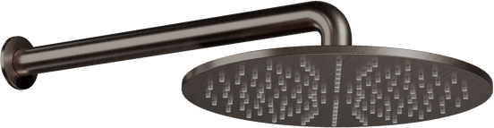 Blaufoss Round 300 tête de douche ronde avec support mural 30 cm Brushed GunMetal