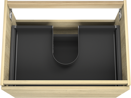 Balmani Lucida meuble sous-lavabo suspendu 75 x 55 cm chêne vieilli 2 tiroirs