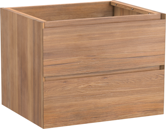 Balmani Mitra meuble sous-vasque suspendu 67,5 x 55 cm teck 2 tiroirs