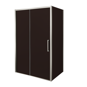 Balmani Senses Design douchehoek met linkse schuifdeur en vaste zijwand, 120 x 100 cm, Brons, Brushed CoolMetal profielen