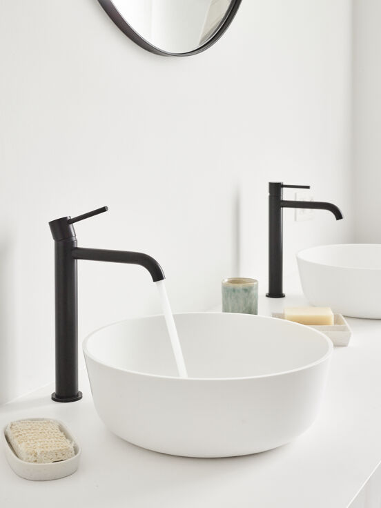 Balmani Zone vasque à poser mat Solid Surface rond Ø 35 cm