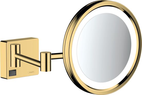 Hansgrohe AddStoris Kosmetikspiegel mit Vergrößerung glänzendes gold