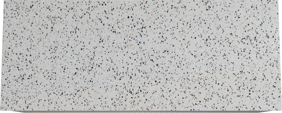 Storke Ribs zwevend badmeubel 130 x 52 cm notenhout met Tavola enkel of dubbel wastafelblad in mat wit/zwart terrazzo, Verticale symmetrische rechte ribbel