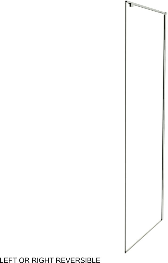 Luca Varess Stilus douchecabine met schuifdeur en vaste zijwand 140 x 90 cm helder glas glans chroom profiel - zijpaneel