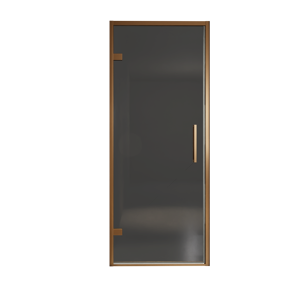 Balmani Senses Design douche draaideur links 90 cm x 210 cm Rookglas, Brushed Rosegold profielen