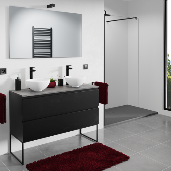 Linie Lado decoratieve frame mat zwart 120 x 44 cm