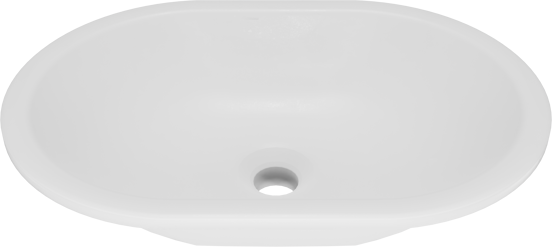 Storke Intra vasque à encastrer Solid Surface mat ovale 50 x 35 cm