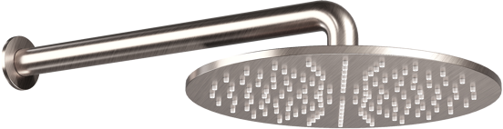 Blaufoss Round 300 tête de douche ronde avec support mural 30 cm Brushed CoolMetal