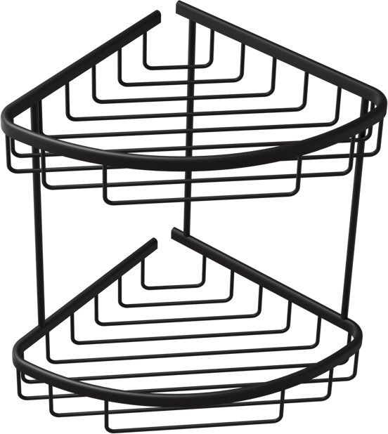 Blaufoss Jenna porte-savon d'angle double 21 cm noir mat