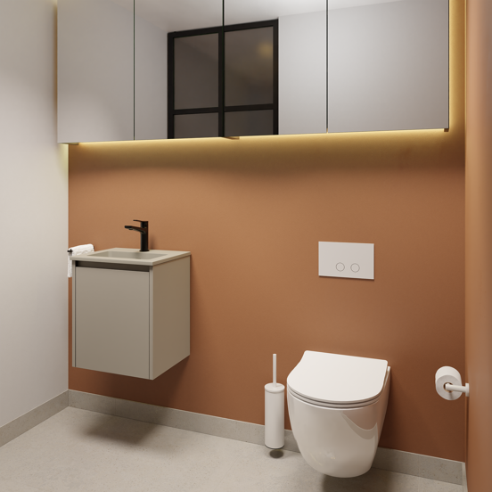 Luca Varess Moreno bidet blanc brillant sans bride