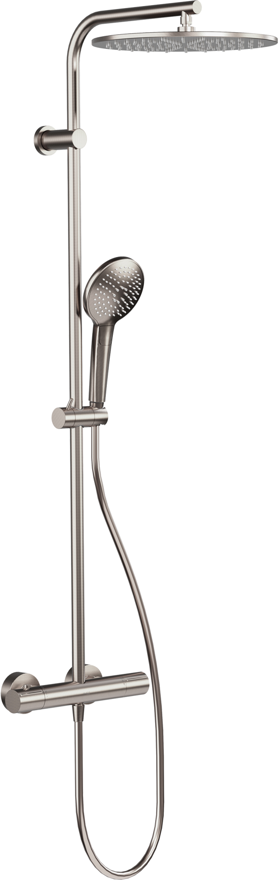 Blaufoss Round 300 regendoucheset Brushed CoolMetal