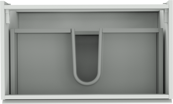 Storke Delta zwevende wastafelonderkast 80 x 48 cm mat wit 2 lades
