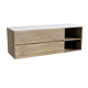 Storke Edge badkamermeubel met Tavola wastafelblad voor waskom(men)
