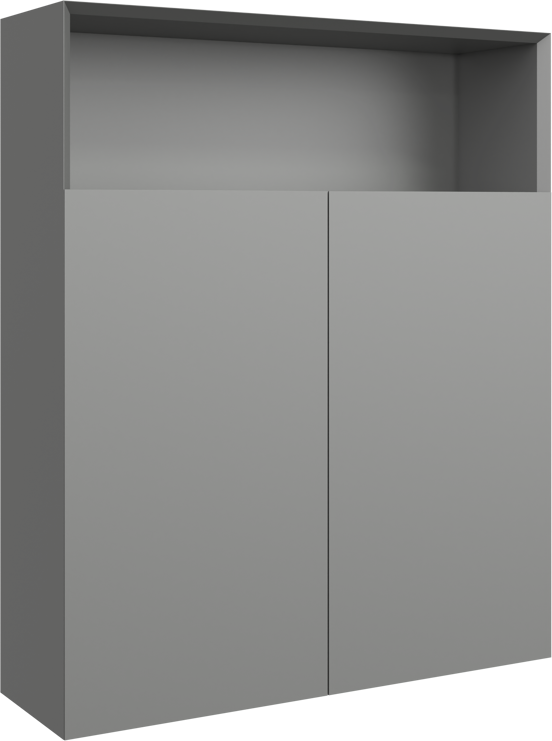 Balmani Idra zwevende badkamerkast steengrijs 100 x 30 x 120 cm