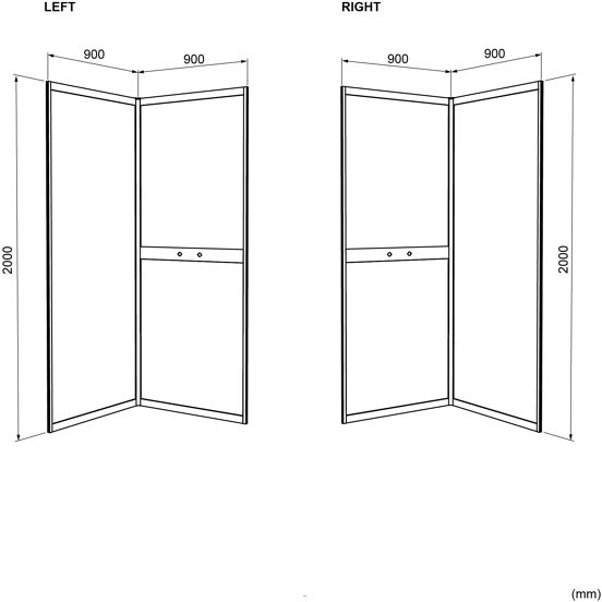 Luca Varess Talan cabine de douche avec portes coulissantes 90 x 90 cm verre transparent avec bande mate rayée profil blanc brillant