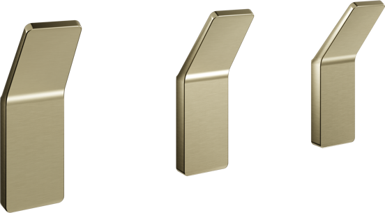 Blaufoss Amo set haakjes 3 stuks Brushed Champagne Gold