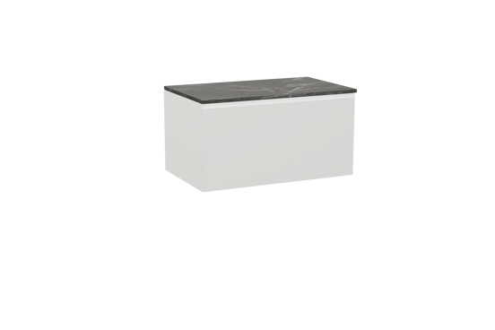 Balmani Idra meuble salle de bains suspendu 90 x 55 cm blanc mat avec Stretto tablette simple en marbre pietra grey