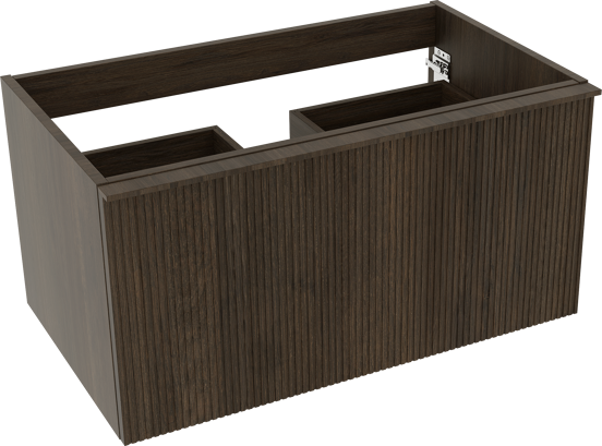 Balmani Forma meuble sous-vasque suspendu 90 x 55 cm chêne fumé 2 tiroirs
