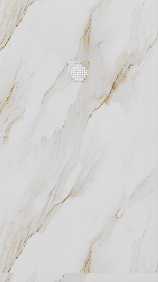 Luca Varess Suite douchebak 160 x 90 cm composietmarmer Marble Gold 
