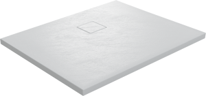 Linie Rumba douchebak 100 x 90 cm acryl mat wit leisteenstructuur