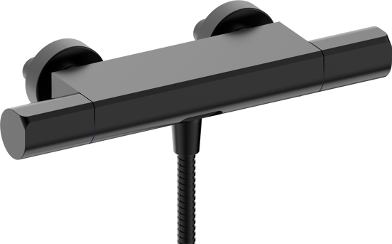 Blaufoss Eris Opbouw badkraan thermostatisch mat zwart