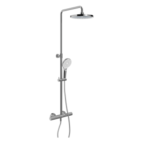 Blaufoss Onos 250 thermostatische kraan regendoucheset glanzend chroom en wit