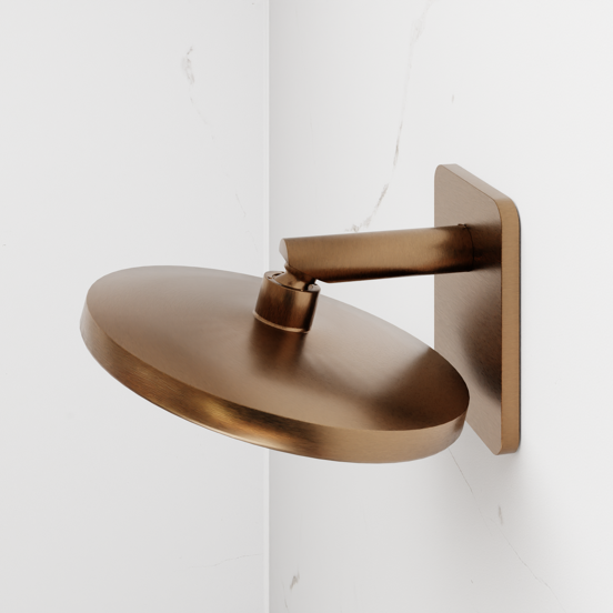 Blaufoss Onos 250  hoofddouche rond 25 cm met douchearm  Brushed Rosegold