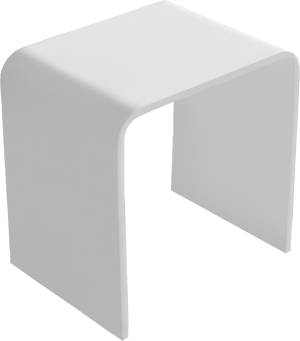 Balmani Posa douchestoel wit mat Solid Surface