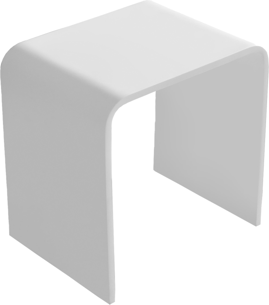 Balmani Posa chaise de douche blanc mat Solid Surface