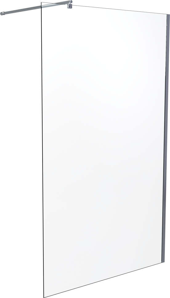 SanyOne Walk-In Dusche: 120 x 195 cm, Klarglas, Chrom Profil, glänzend