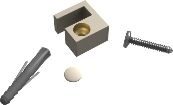 Balmani Modular bevestigingsblokje steengrijs