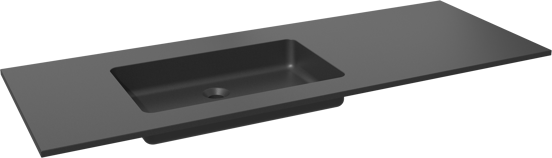 Storke Scuro asymmetrisch linkse wastafel mat kwarts 140 x 52 cm combinatie kast 35 cm