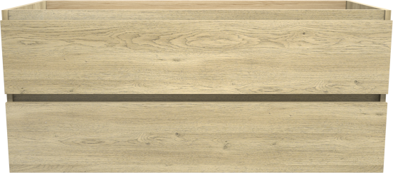 Balmani Lucida zwevende wastafelonderkast 120 x 55 cm verweerde eik 2 lades