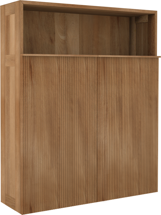 Balmani Forma zwevende badkamerkast teak 100 x 30 x 120 cm