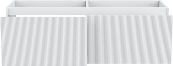 Balmani Fila hängender Waschbeckenunterschrank: 150 x 55 cm, Weiß Matt, 4 Schubladen