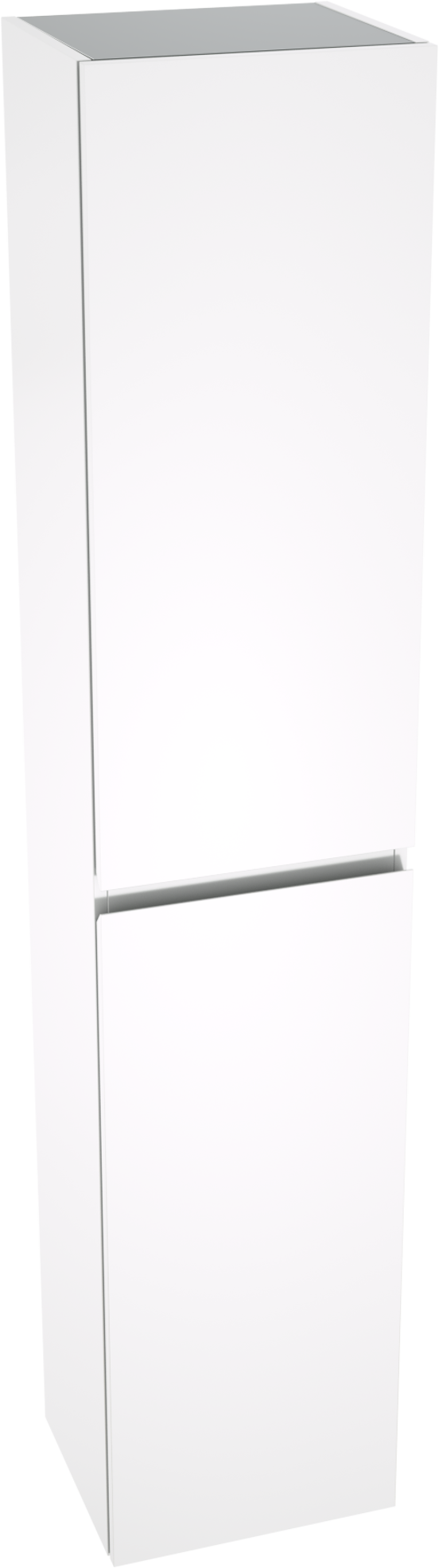 Linie Lado Badhochschrank: Hängend, Weiß glänzend, 35 x 30 x 170 cm