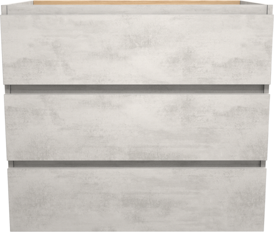 Balmani Lucida staande wastafelonderkast 90 x 55 cm beton zilvergrijs 3 lades