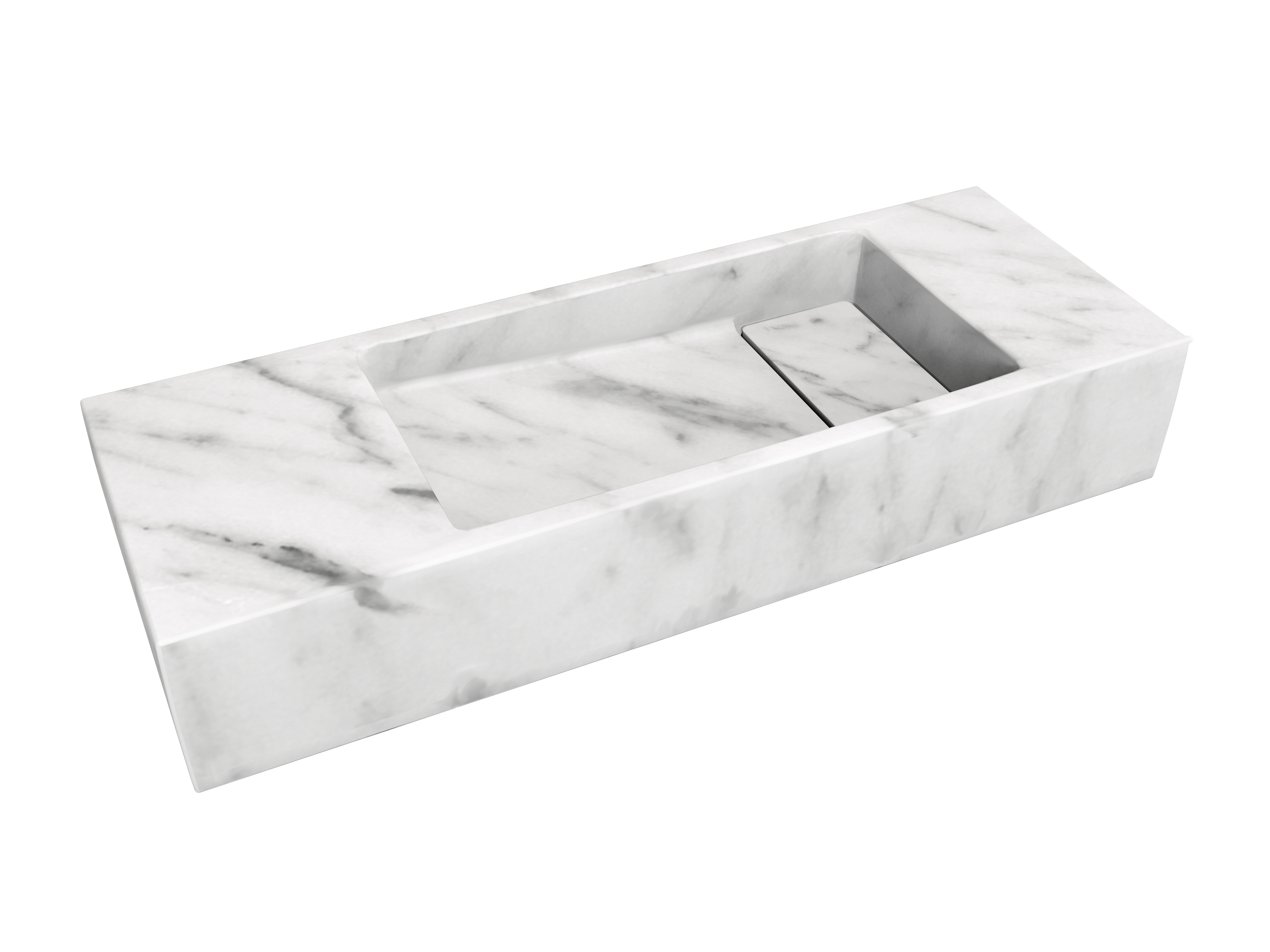 Balmani Mood fonteintje 55 x 20 cm Carrara marmer