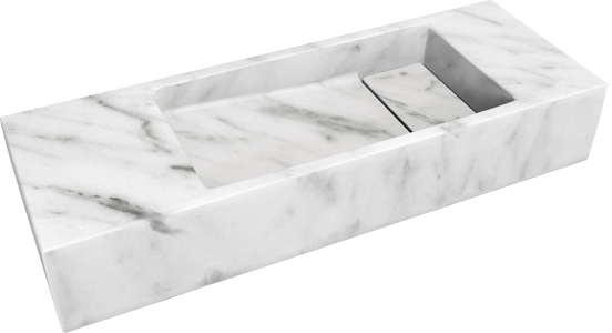 Balmani Mood fonteintje 55 x 20 cm Carrara marmer