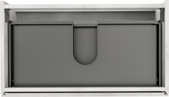 Storke Edge meuble sous-lavabo suspendu 80 x 46 cm béton gris argent 2 tiroirs