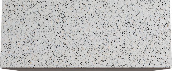 Storke Edge staand badmeubel 130 x 52 cm notenhout met Tavola enkel of dubbel wastafelblad in mat wit/zwart terrazzo